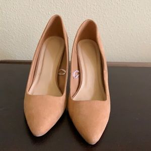 Suede high heels, size 8